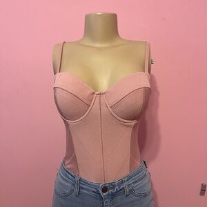 Chic Pink Bodysuit Top